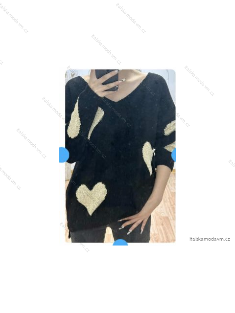Sveter pletený dlhý rukáv dámsky (S/M ONE SIZE) TALIANSKA MÓDA IMWAE233964/DR
