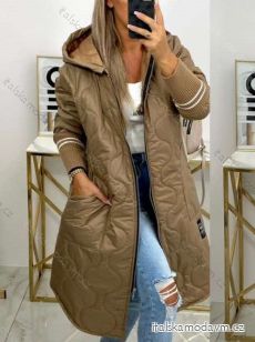 Kabát bunda s kapucňou dlhý rukáv dámsky (S/M ONE SIZE) TALIANSKA MÓDA IMWC234361
