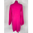 Šaty elegantné úpletové so stojačikom dlhý rukáv dámske (S/M ONE SIZE) TALIANSKA MÓDA IMPBB23Z7008