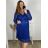 Šaty společenské flitrové dlouhý rukáv dámské nadrozměr  (3XL/4XL ONE SIZE) ITALSKÁ MÓDA IMWQ23150/DUR bílá 3XL/4XL