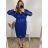 Šaty společenské flitrové dlouhý rukáv dámské nadrozměr  (3XL/4XL ONE SIZE) ITALSKÁ MÓDA IMWQ23150/DUR bílá 3XL/4XL