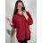 Tunika trblietavá dlhý rukáv dámska nadrozmer (3XL/4XL ONE SIZE) TALIANSKA MÓDA IMWQ23LEIL/DUR červená 3XL / 4XL