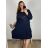 Šaty elegantný dlhý rukáv dámske nadrozmer (3XL/4XL ONE SIZE) TALIANSKA MÓDA IMWQ231170/DUR