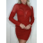 Šaty elegantní dlouhý rukáv dámske (S/M ONE SIZE) TALIANSKA MÓDA IMPBB23C31474