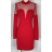 Šaty elegantní dlouhý rukáv dámske (S/M ONE SIZE) TALIANSKA MÓDA IMPBB23C31474