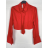 Croptop košeľový dlhý rukáv dámsky (S/M ONE SIZE) TALIANSKA MÓDA IMPBB23S4604