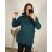 Mikina oversize teplá s kapucňou dlhý rukáv dámska nadrozmer (3XL/4XL ONE SIZE) TALIANSKA MÓDA IM423TEILA/DR