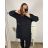 Šaty teplé dlouhý rukáv dámske nadrozmer (3XL/4XL/5XL ONE SIZE) TALIANSKA MÓDA IM423XIMA/DR 4XL / 5XL hnedá