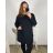 Šaty teplé dlouhý rukáv dámské nadrozměr (3XL/4XL/5XL ONE SIZE) ITALSKÁ MÓDA IM423XIMA