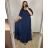Šaty plesové dlouhé elegantní společenské krátký rukáv dámské nadrozměr (XL/2XL ONE SIZE) ITALSKÁ MÓDA IMM2380736PL