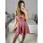 Šaty elegantní společenské třpytivé na ramínka carmen dámské (S/M ONE SIZE) ITALSKÁ MÓDA IMM22ELEN/DR2 tmavě šedá