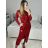 Šaty elegantní flitrové dlouhý rukáv dámské (S/M ONE SIZE) ITALSKá MóDA IMM23M5114