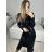 Šaty elegantné flitrové dlhý rukáv dámske (S/M ONE SIZE) TALIANSKA MóDA IMM23M5114/DU S/M červená
