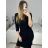 Šaty spoločenské trblietavé dlhý rukáv dámske (S/M ONE SIZE) TALIANSKA MODA IMM23M284A