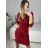 Šaty společenské třpytivé dlouhý rukáv dámské (S/M ONE SIZE) ITALSKÁ MODA IMM23M284A/DUR zlatá S/M