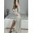 Šaty elegantné trblietavé s flitrami dlhý rukáv dámske (S/M ONE SIZE) TALIANSKA MÓDA IMWGS234235