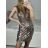 Šaty flitrové spoločenské na ramienka dámske (S/M ONE SIZE) TALIANSKA MÓDA IMWGB234162/DUR čierna S/M