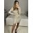 Šaty elegantní třpytivé s flitry dlouhý rukáv dámské (S/M ONE SIZE) ITALSKÁ MÓDA IMWGB234057/DU