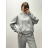 Mikina s kapucňou dlhý rukáv dámska (S/M ONE SIZE) TALIANSKA MÓDA IMPDY232XFH1142