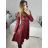 Šaty elegantní vánoční dlouhý rukáv dámské (S/M ONE SIZE) ITALSKÁ MÓDA IMM23M19398