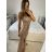 Šaty elegantní třpytivé s flitry na ramínka dámské (S/M ONE SIZE) ITALSKÁ MÓDA IMWAE2342230/DU S/M Černá