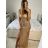 Šaty elegantní třpytivé s flitry na ramínka dámské (S/M ONE SIZE) ITALSKÁ MÓDA IMWAE2342230/DU S/M Černá