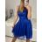 Šaty společenské na ramínka tylové dámské (XS/S/M/L ONE SIZE) ITALSKá MóDA IMC23498/DUR S/M čierna