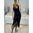 Šaty dlhé elegantné na ramienka dámske (S/M ONE SIZE) TALIANSKA MODA IM323VIOLA