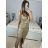 Šaty dlhé elegantné na ramienka dámske (S/M ONE SIZE) TALIANSKA MODA IM323VIOLA