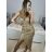 Šaty dlhé elegantné na ramienka dámske (S/M ONE SIZE) TALIANSKA MODA IM323VIOLA
