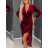 Šaty sametové elegantný dlhý rukáv dámske (S/M ONE SIZE) TALIANSKA MÓDA IMD23861/DU čierna S/M