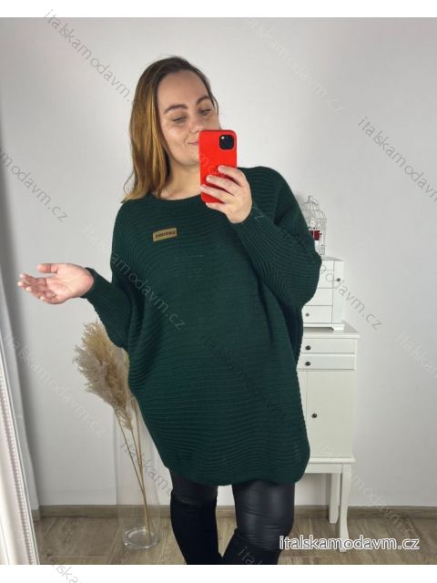 Sveter oversize dlhý rukáv dámsky nadrozměr (4XL/5XL/6XL ONE SIZE) TALIANSKÁ MÓDA IMHMS23LUXURY/DU