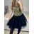 Croptop třpytivý na ramínka dámský (S/M ONE SIZE) ITALSKá MóDA IMHMS230151