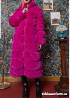 Kabát kožúšok zimný dlhý dámsky (S/M ONE SIZE) TALIANSKA MÓDA IMHMS23046