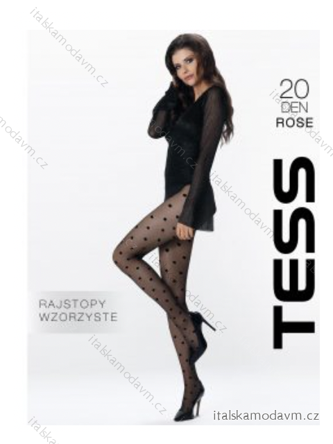 Punčocháče dámské 20DEN (158-180) TESS TES22ROSE Černá 3