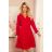 Šaty společenské dlouhý rukáv dámské (vel. L )ITALSKÁ MODA 313-5-ISABELLE/DR červená L