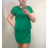 Šaty klasik letný krátky rukáv dámske (L/XL ONE SIZE) TALIANSKA MóDA IMB22BASIC/DUR čierna