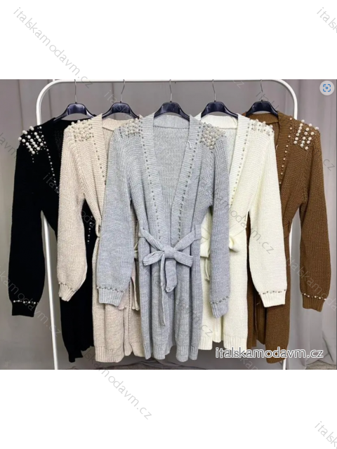 Cardigan pletený dlhý rukáv dámsky (S/M ONE SIZE) TALIANSKA MÓDA IMPLP2306290165