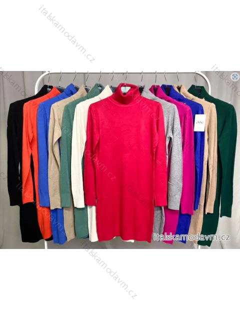Sveter úpletový predĺžený s rolákom dlhý rukáv dámsky (S/M ONE SIZE) TALIANSKA MÓDA IMPLP2336030065