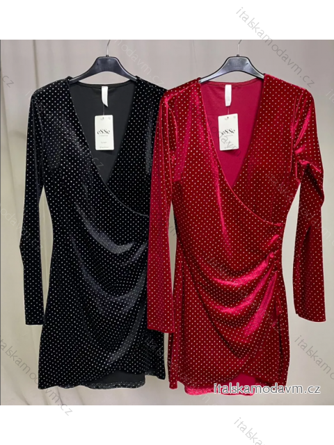 Šaty elegantný dlhý rukáv dámske (S/M ONE SIZE) TALIANSKA MÓDA IMPLP2370030095