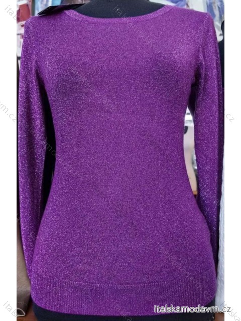 Sveter úpletový dlhý rukáv dámsky (S/M ONE SIZE) TALIANSKA MÓDA IMM23FD3003/DUR