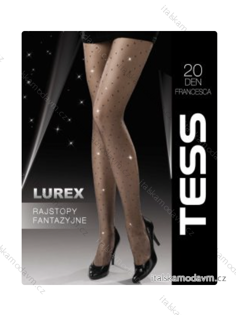 Punčochové kalhoty silonky dámské lurex 20DEN FRANCESCA (158-180) TESS TES23FRANCESCA Černá 3