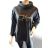 Tunika teplá dlouhý rukáv dámská nadrozměr (XL/2XL ONE SIZE) ITALSKá MóDA IM424004/DR XL/2XL čierna