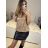 Tunika flitrová bez rukávů dámská (S/M ONE SIZE) ITALSKÁ MÓDA IMM23M84215ELC/DUR   červená   S/M