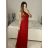 Šaty dlhé elegantné s flitrami na ramienka dámske (S/M ONE SIZE) TALIANSKA MÓDA IMPMD2329979C