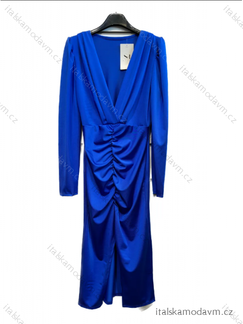 Šaty elegantný dlhý rukáv dámske (S/M ONE SIZE) TALIANSKA MÓDA IMPSH246552