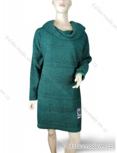 Šaty mikinové dlhý rukáv s kapucňou dámske (S/M/L ONE SIZE) TALIANSKA MÓDA IM424007/DR