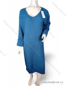 Šaty pletené dlhý rukáv dámske (L/XL ONE SIZE) TALIANSKA MóDA IMC23483