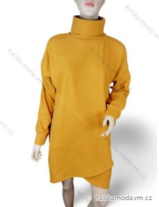 Šaty teplé dlhý rukáv dámske nadrozmer (L/XL ONE SIZE) TALIANSKA MóDA IMC23460