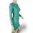 Šaty úpletové dlhý rukáv dámske (S/M ONE SIZE) MB21 IM619052/DR S/M horčicová